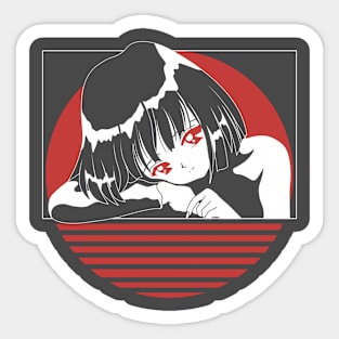 Anime Girl - Moon Sticker